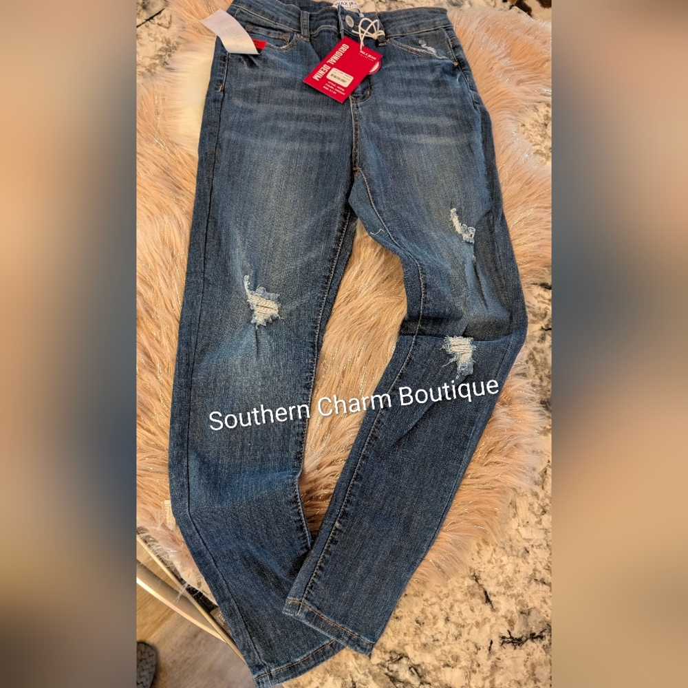 Women's Blue Distressed Jeans